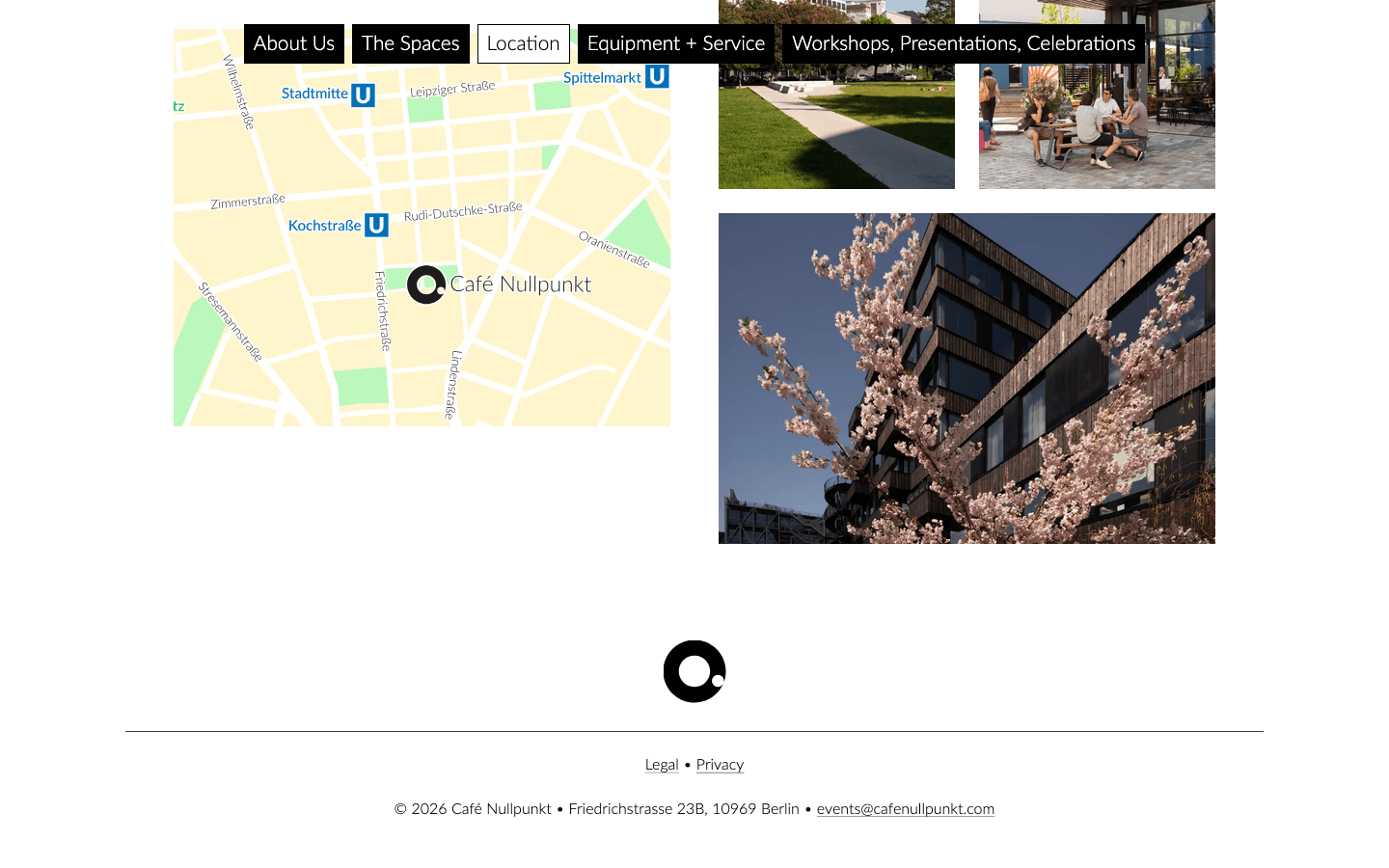 Desktop view: Café Nullpunkt